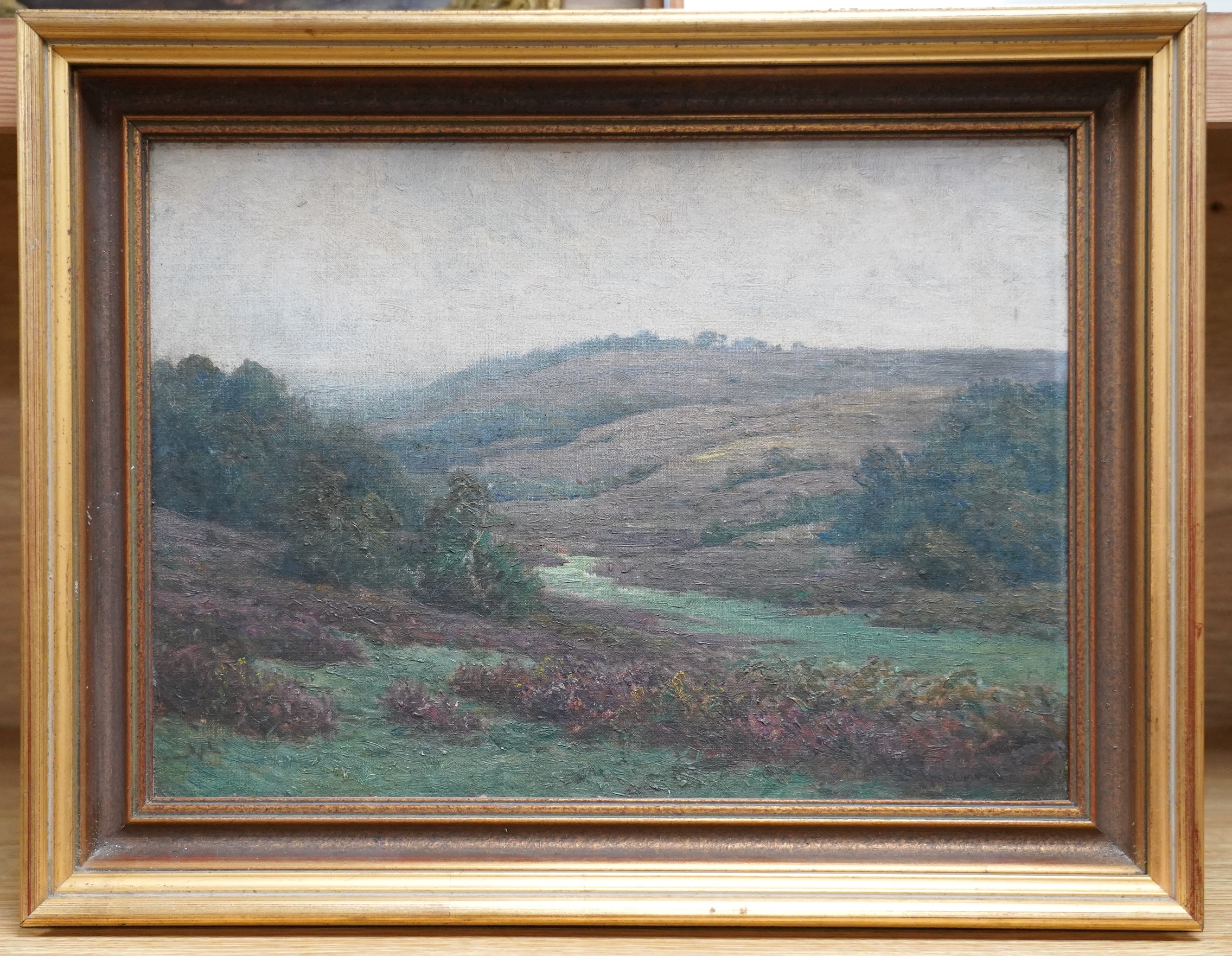 Frederick Golden Short (1863–1936), oil on board, New Forest, signed, 26 x 36cm